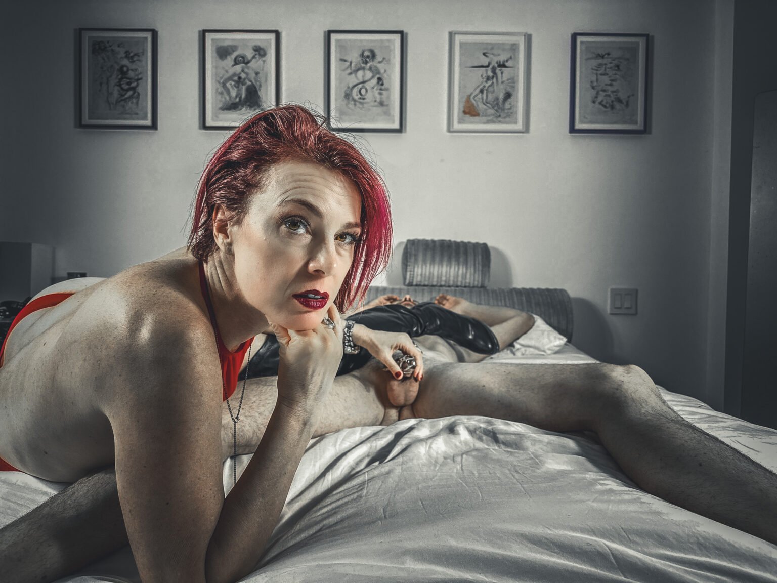 Dominatrix key holding